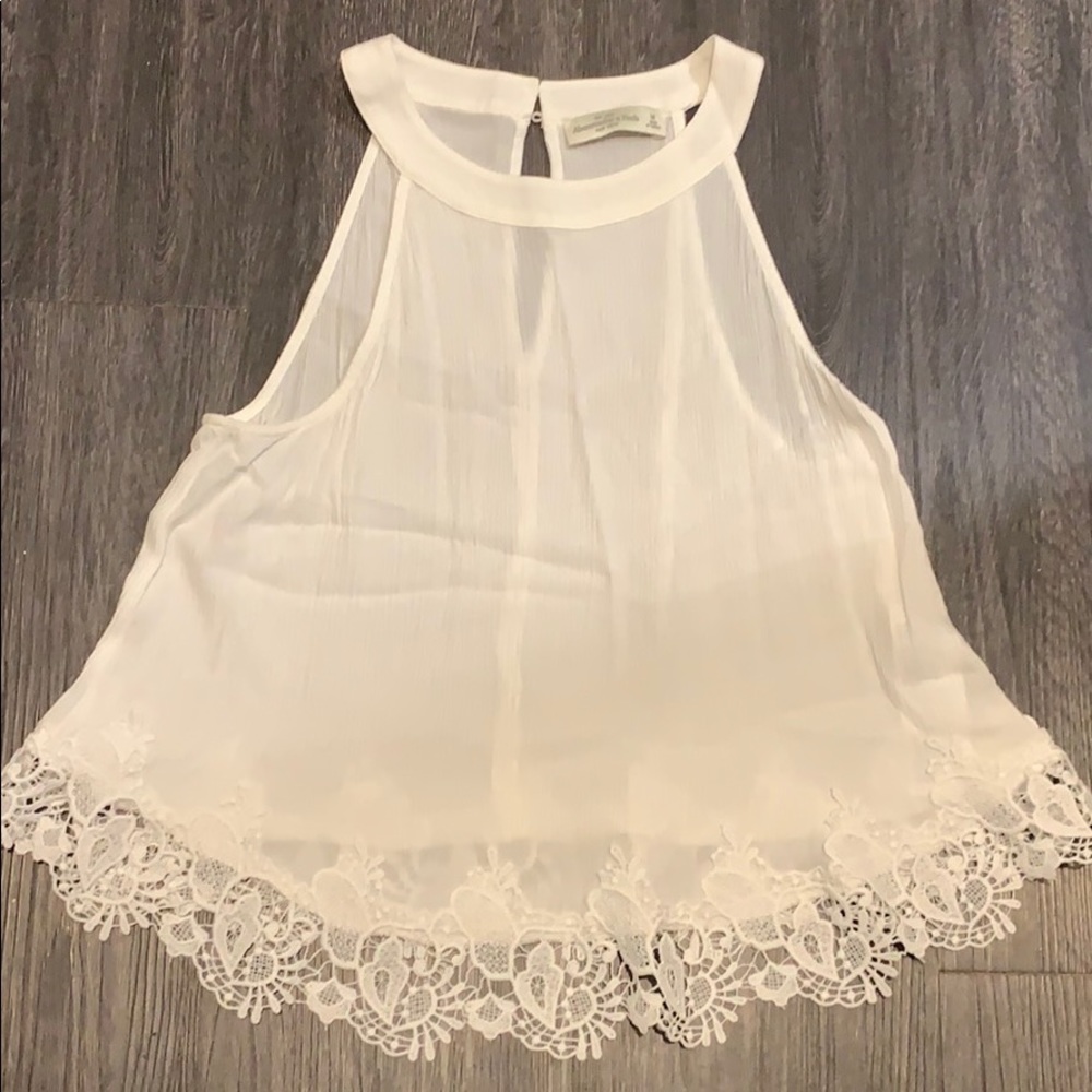 Abercrombie and Fitch White Floral Cami